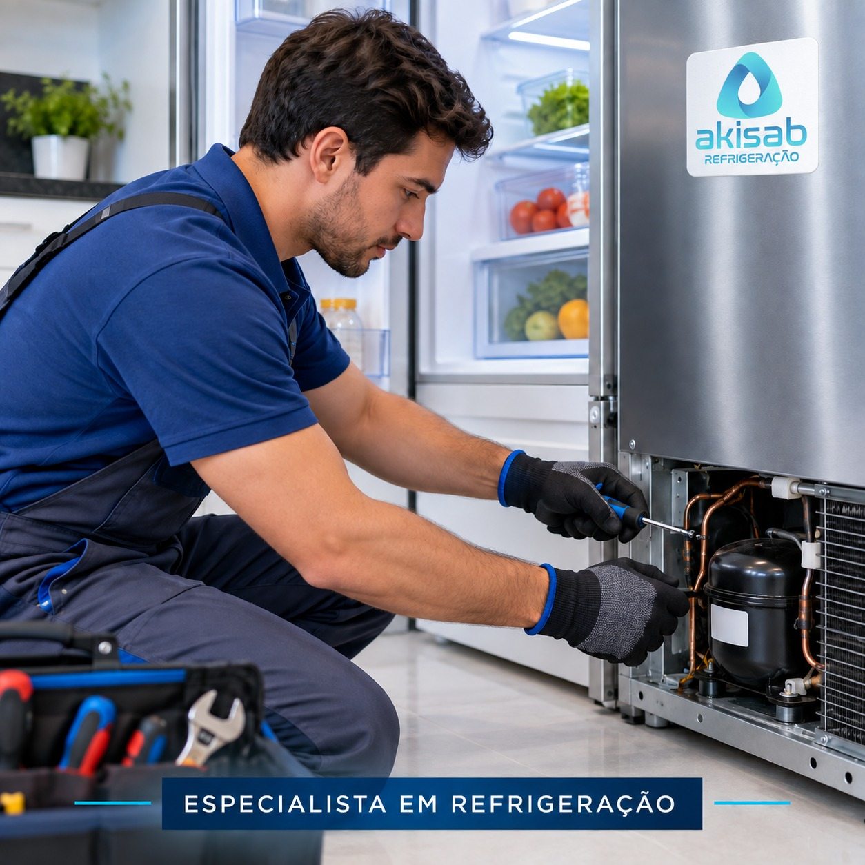 Técnico realizando manutenção
